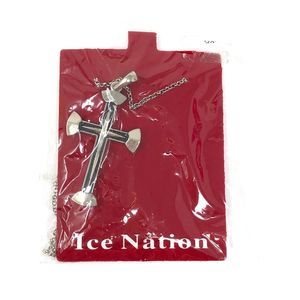 Ice Nation Cross Crucifix Pendant Necklace NWOT